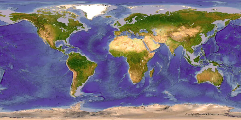 World Topographic Map