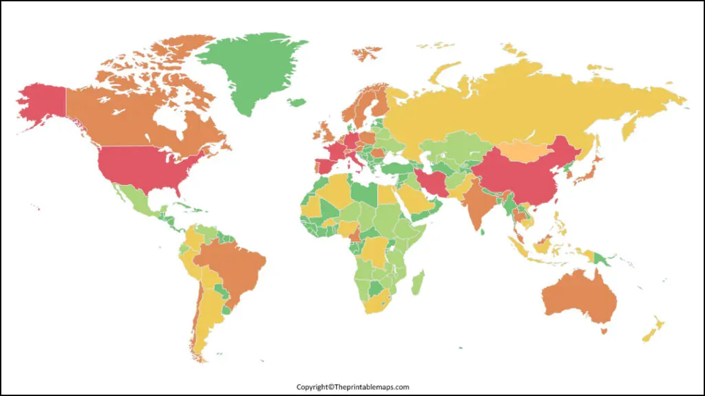 World Map without Names