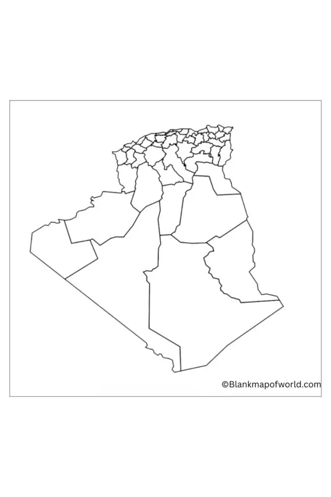 Blank Map of Algeria