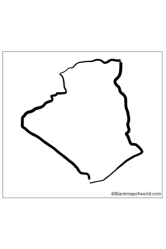 Blank Map of Algeria