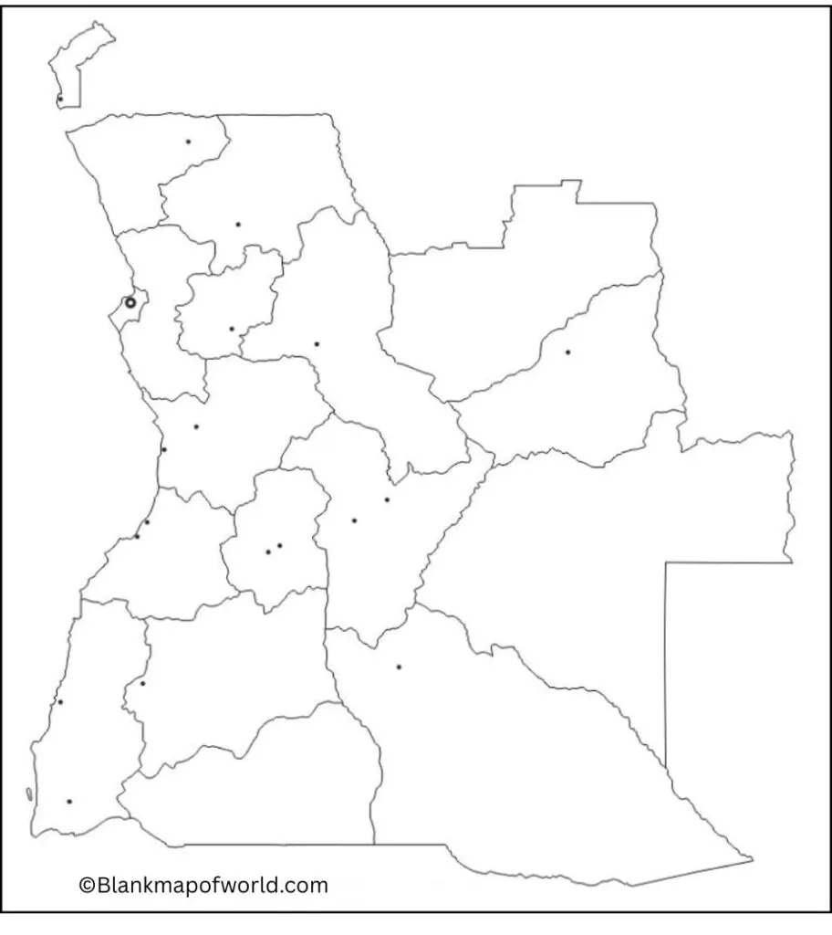 Blank Map of Angola