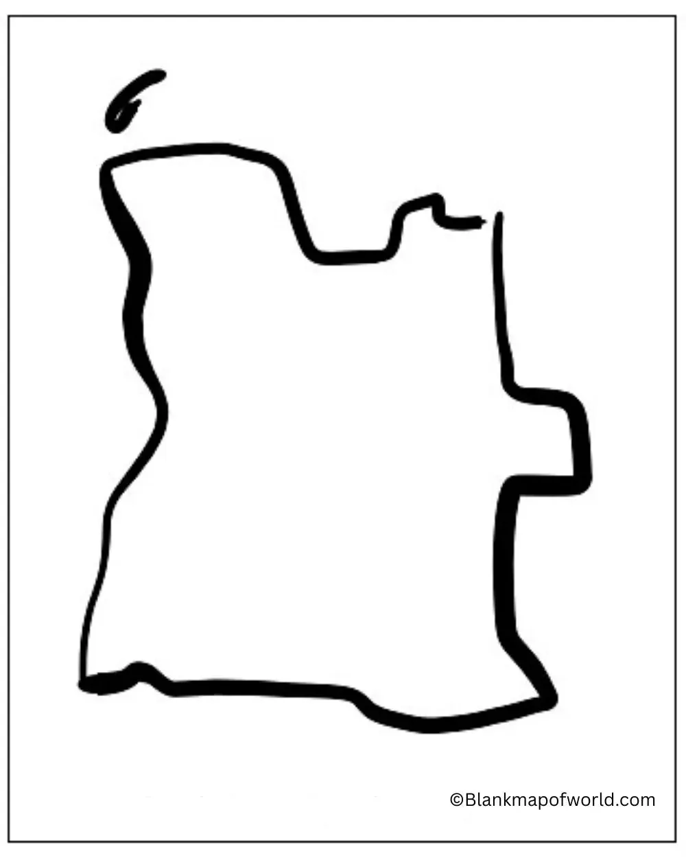 Blank Map of Angola