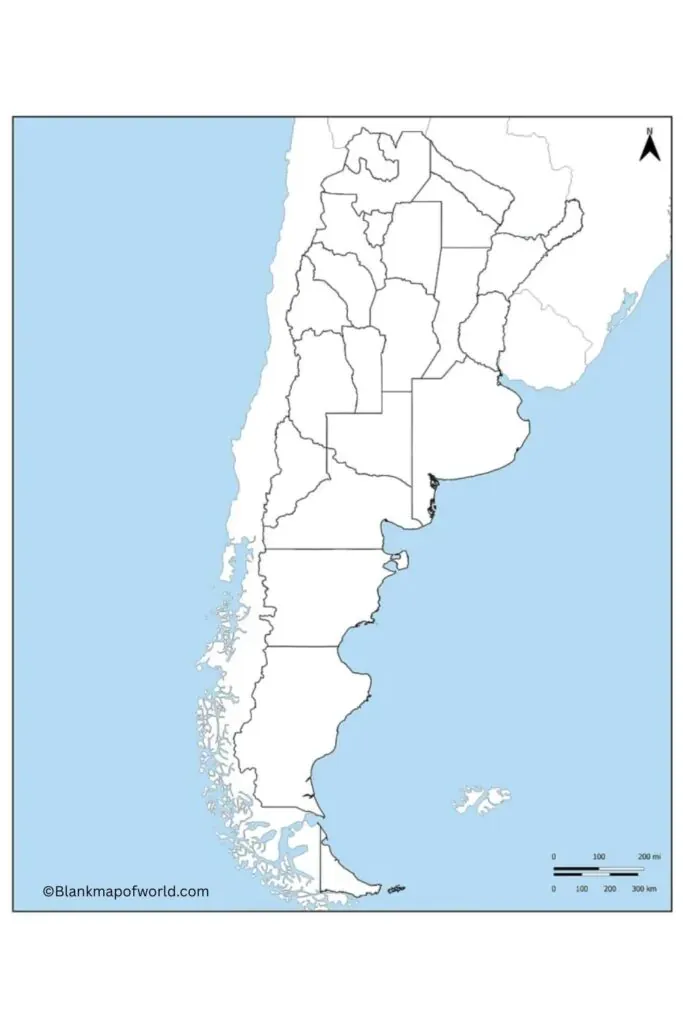 Blank Map of Argentina