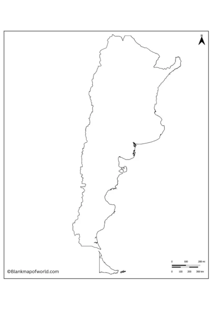 Blank Map of Argentina