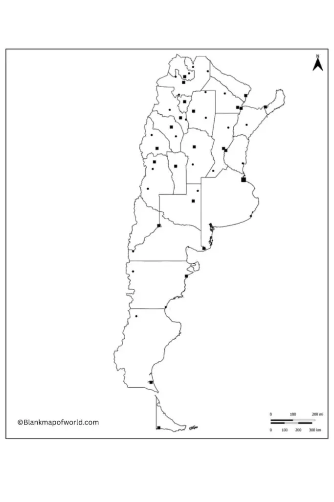 Blank Map of Argentina