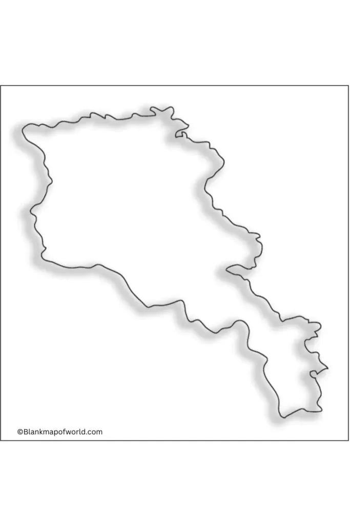 Blank Map of Armenia