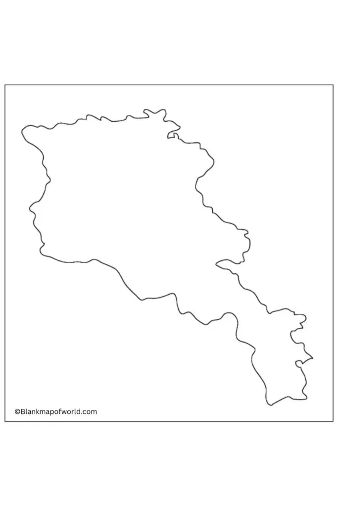 Blank Map of Armenia