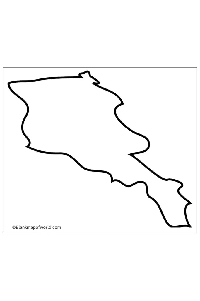 Blank Map of Armenia