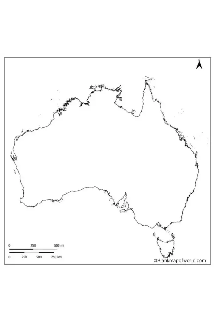 Blank Map of Australia