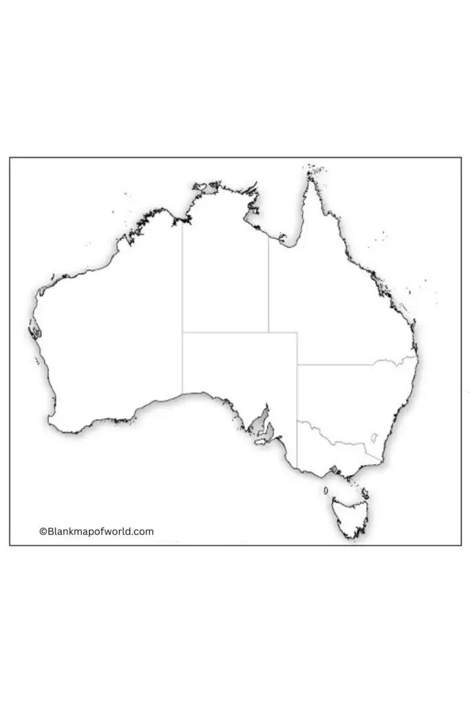 Blank Map of Australia