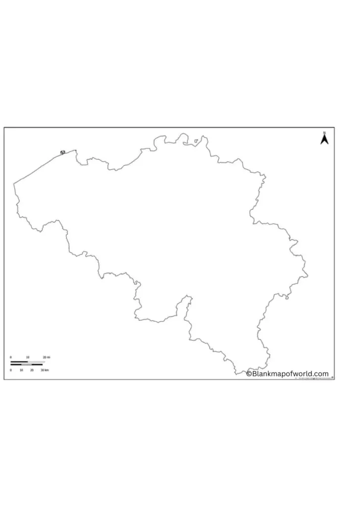 Blank Map of Belgium
