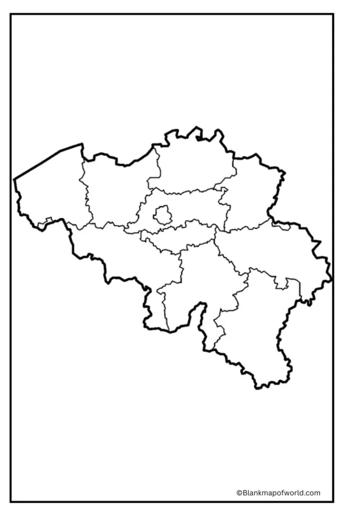 Blank Map of Belgium