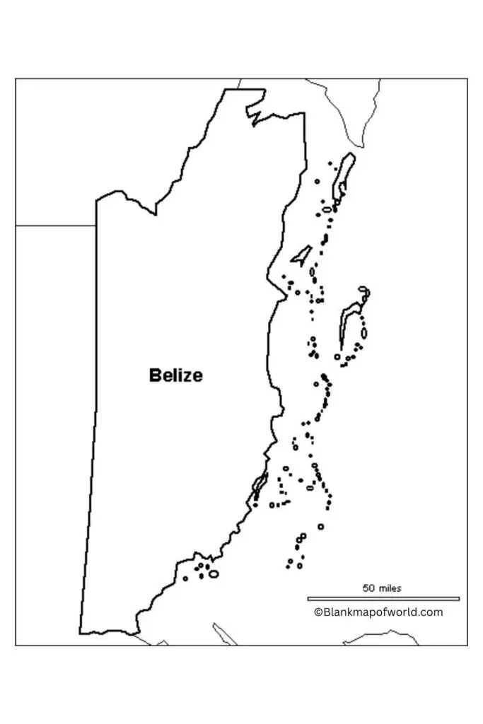 Blank Map of Belize