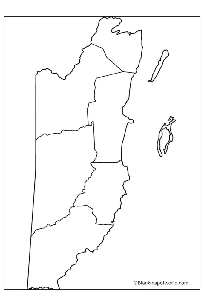 Blank Map of Belize