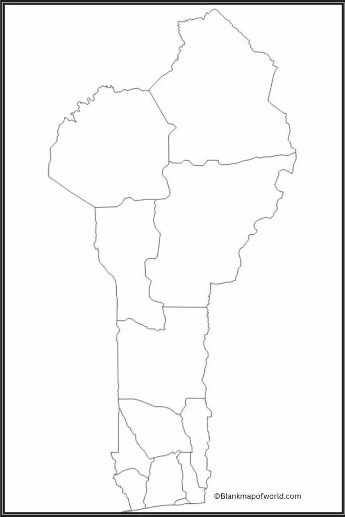 Blank Map of Benin