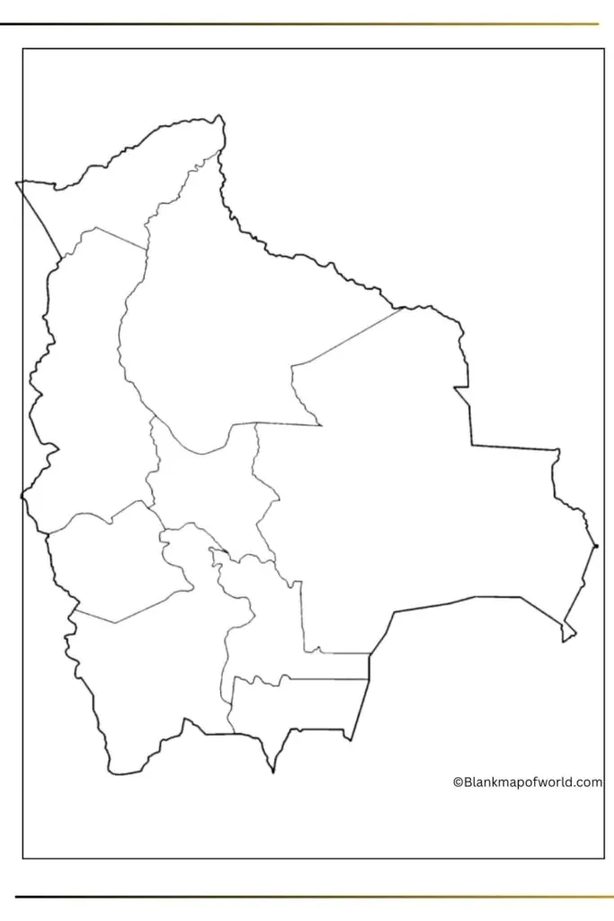 Blank Map of Bolivia