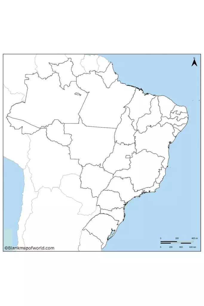 Blank Map of Brazil