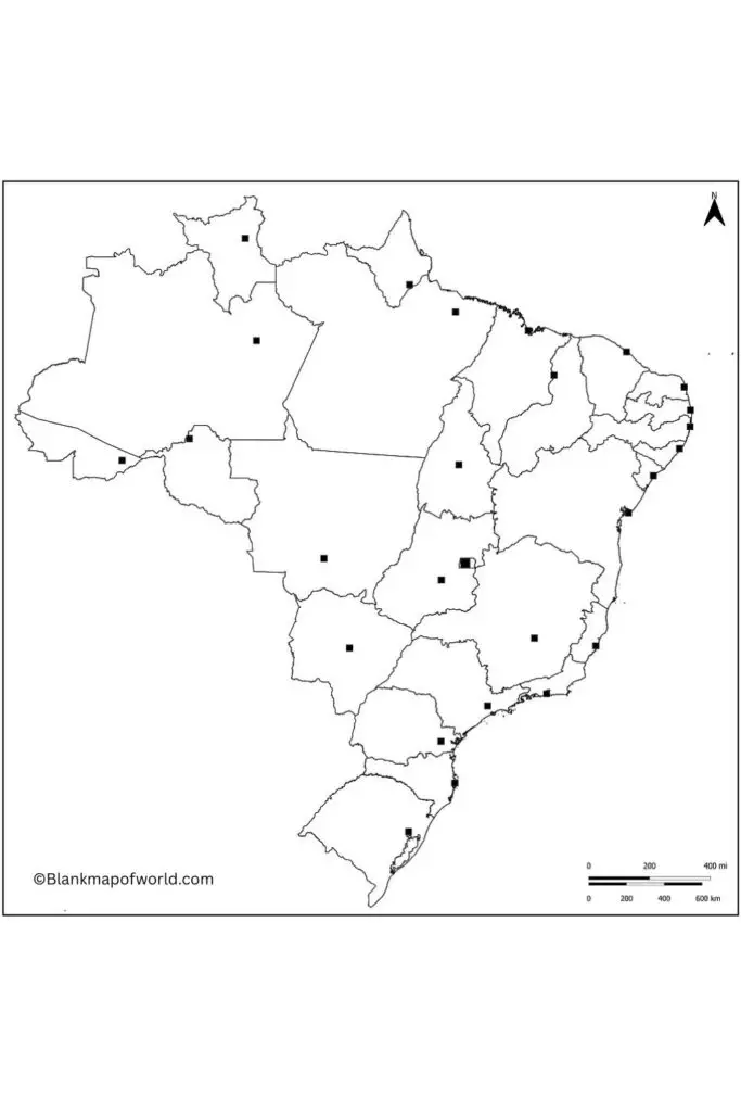 Blank Map of Brazil