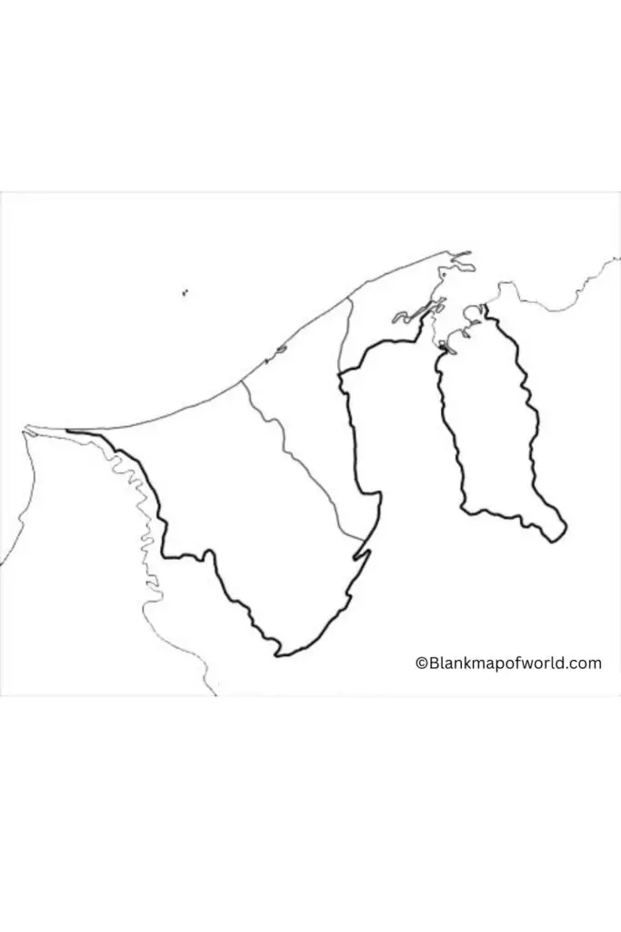 Blank Map of Brunei