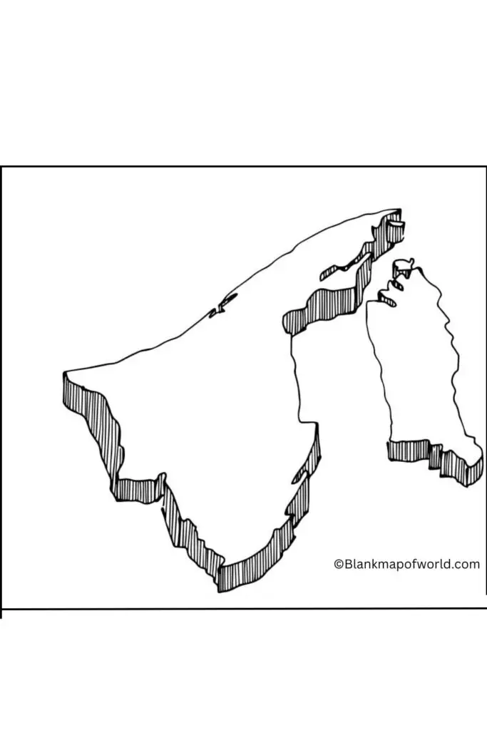 Blank Map of Brunei