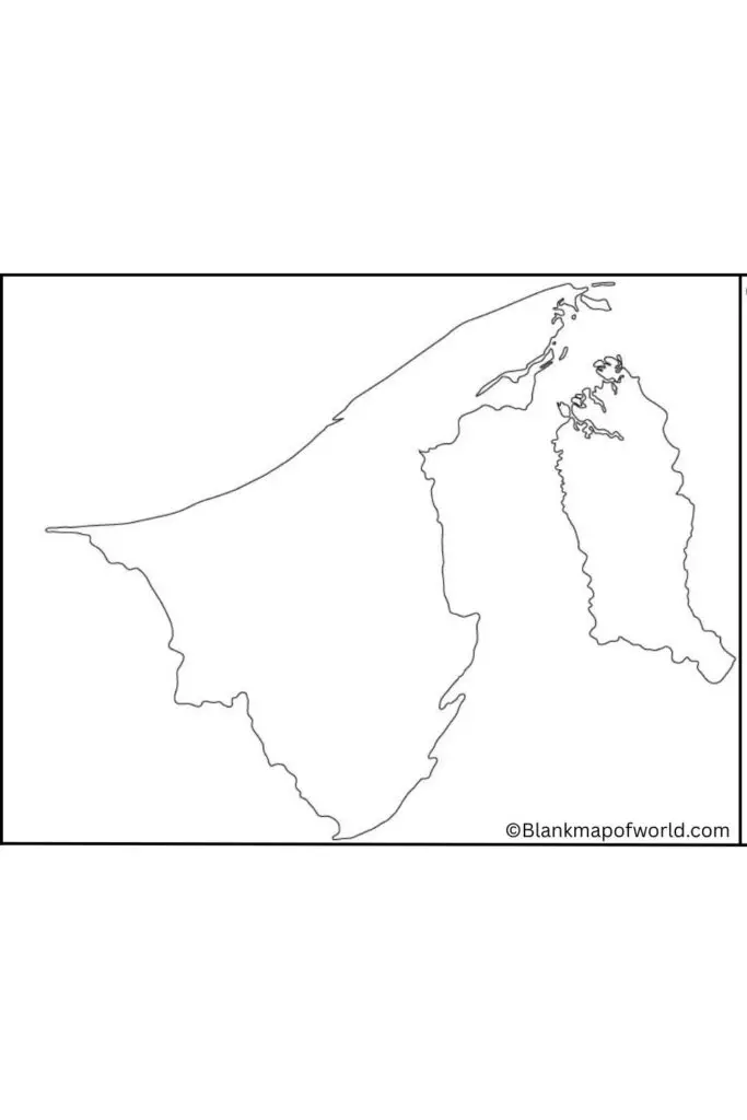 Blank Map of Brunei