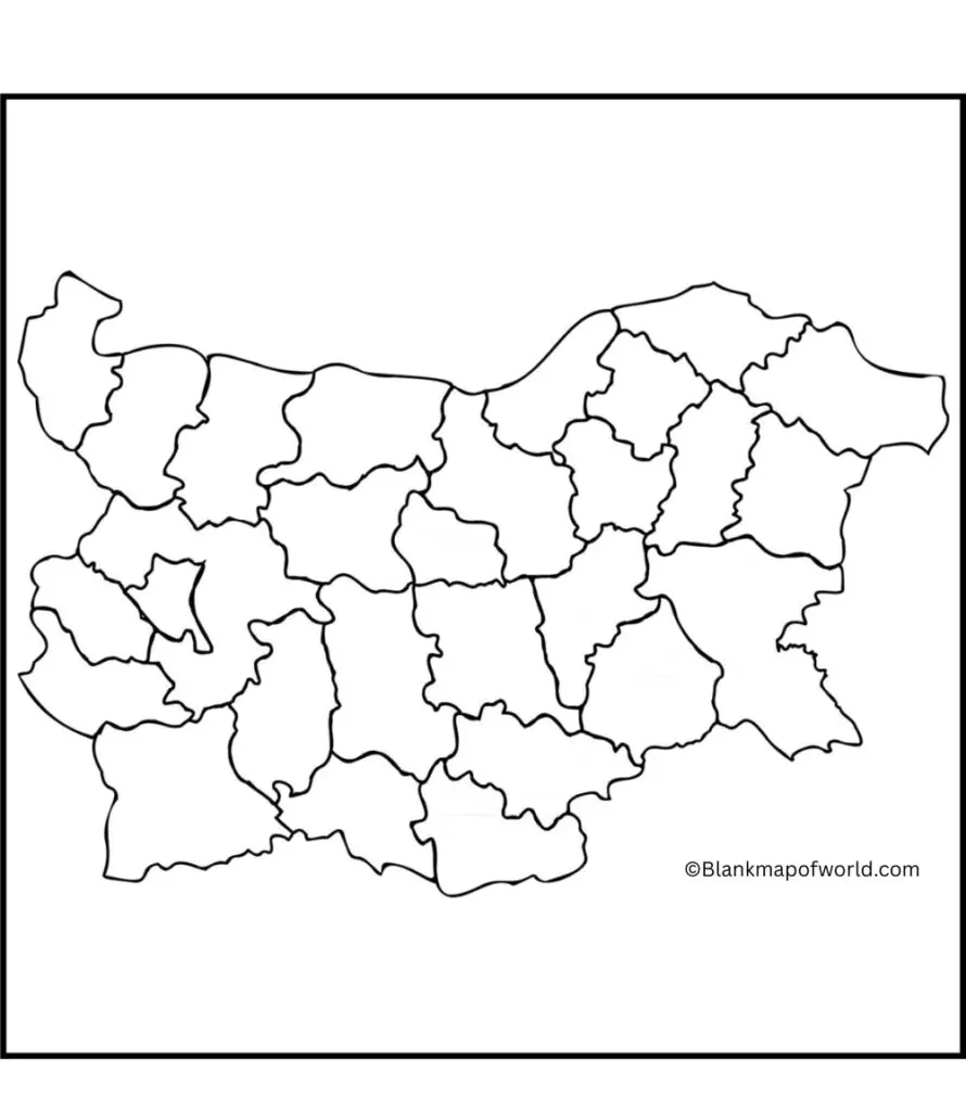 Blank Map of Bulgaria