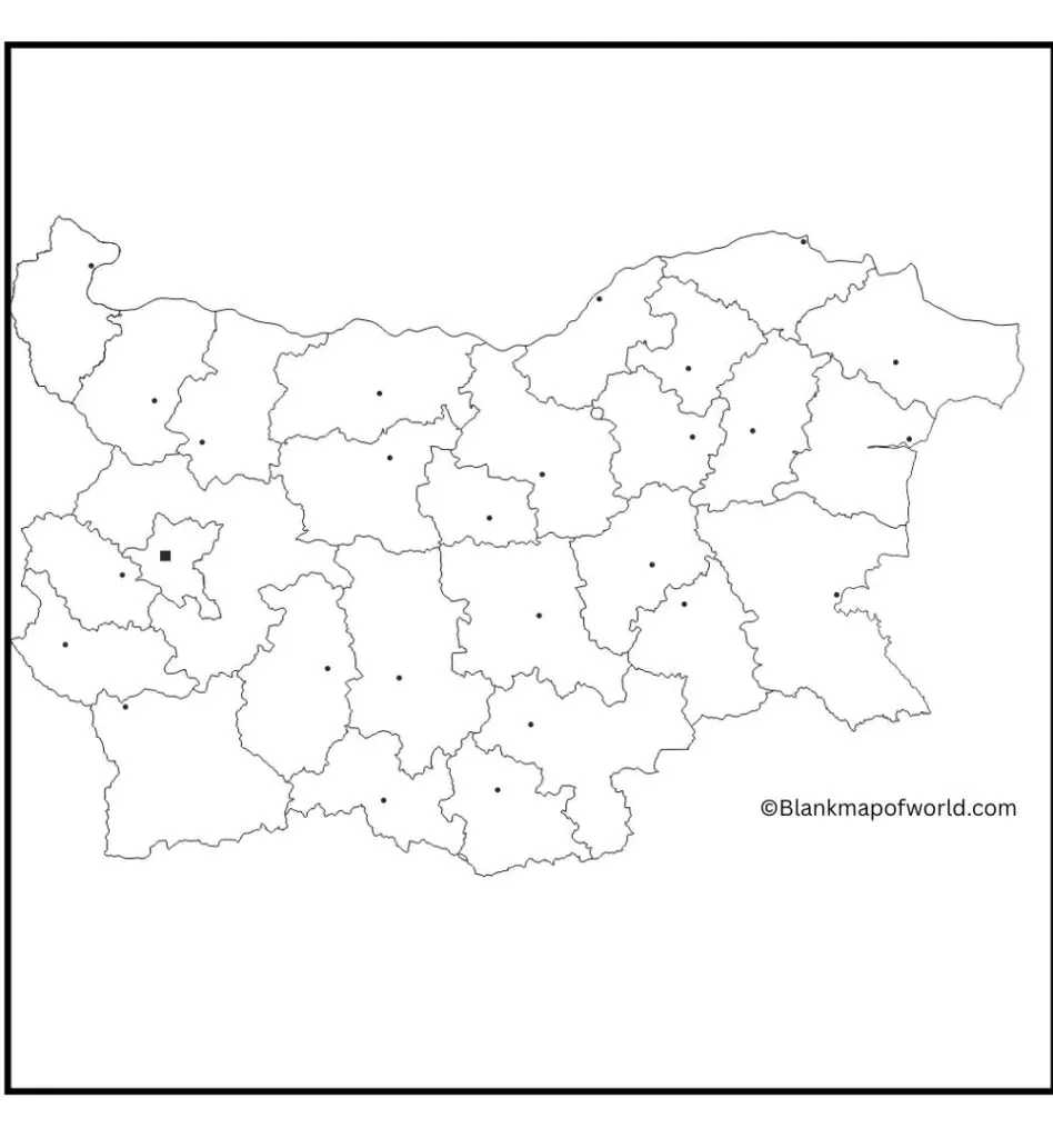 Blank Map of Bulgaria