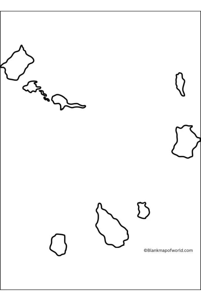 Blank Map of Cabo Verde