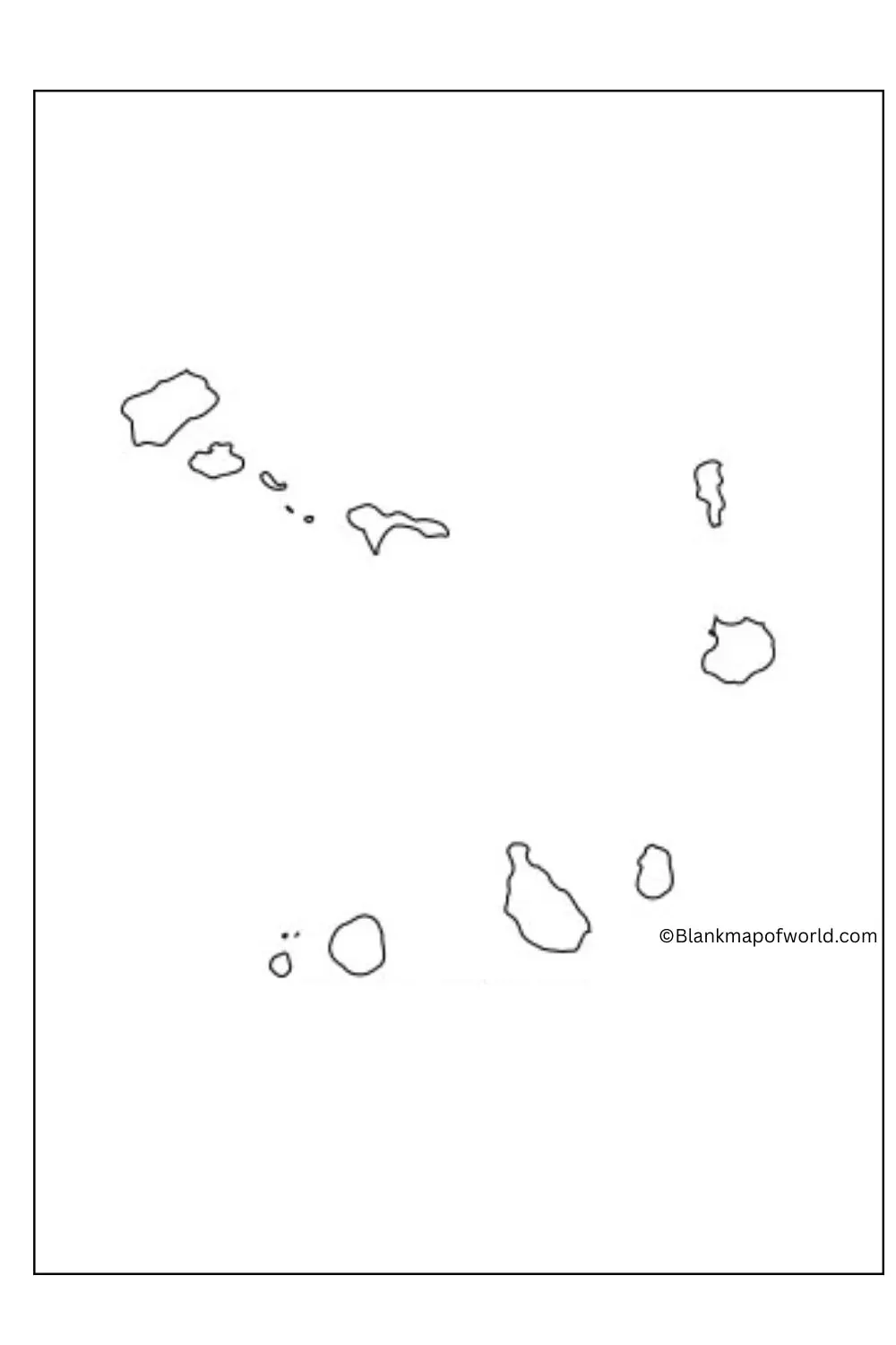 Blank Map of Cabo Verde
