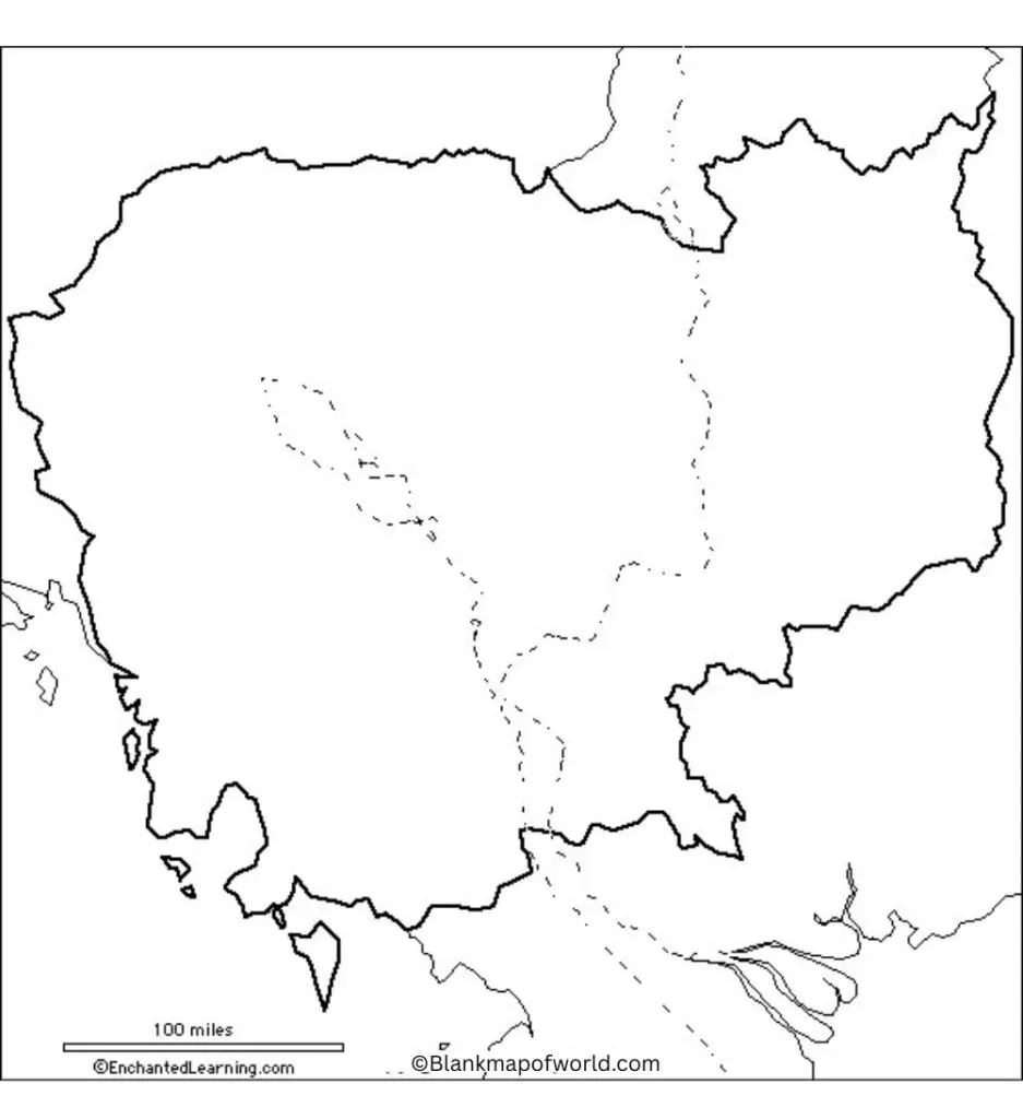 Blank Map of Cambodia