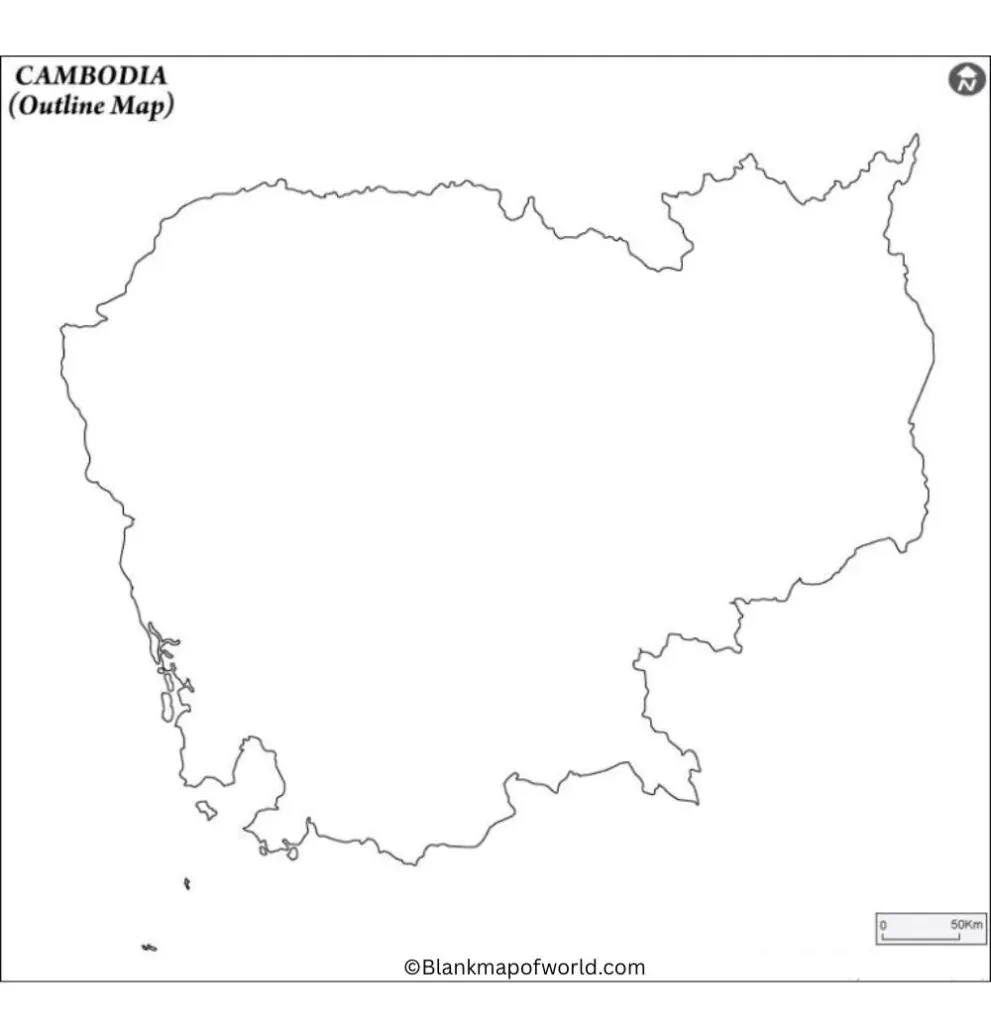 Blank Map of Cambodia