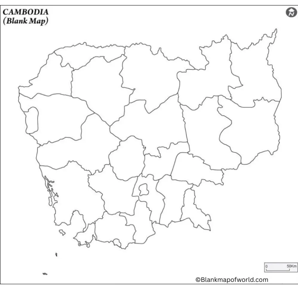 Blank Map of Cambodia
