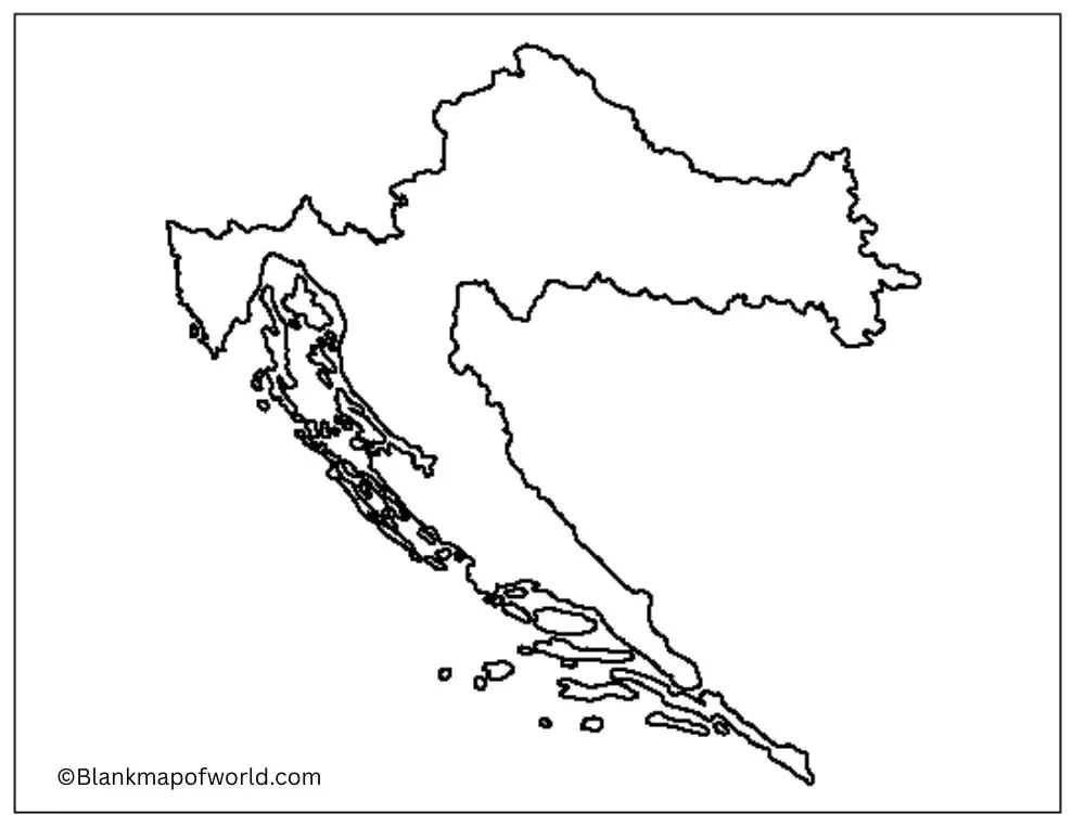 Blank Map of Croatia