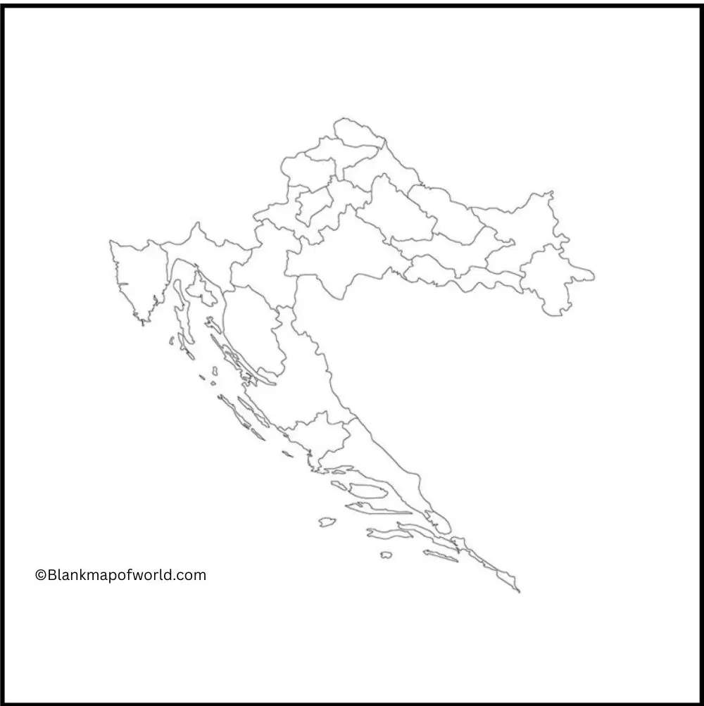Blank Map of Croatia
