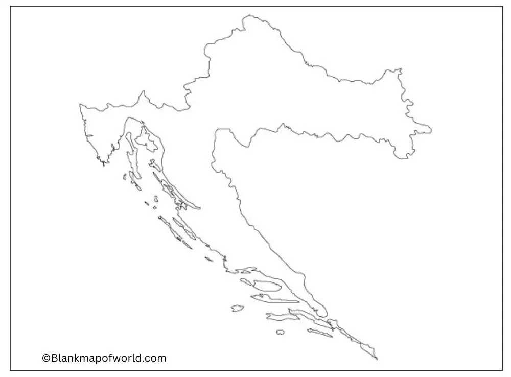 Blank Map of Croatia