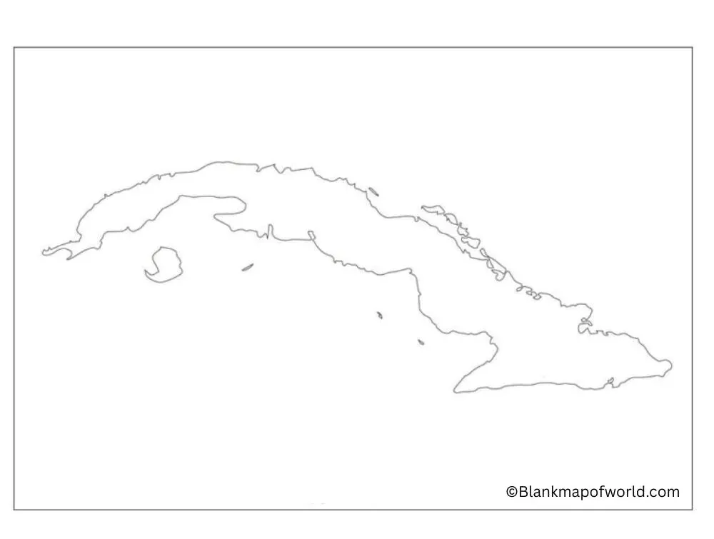 Blank Map of Cuba