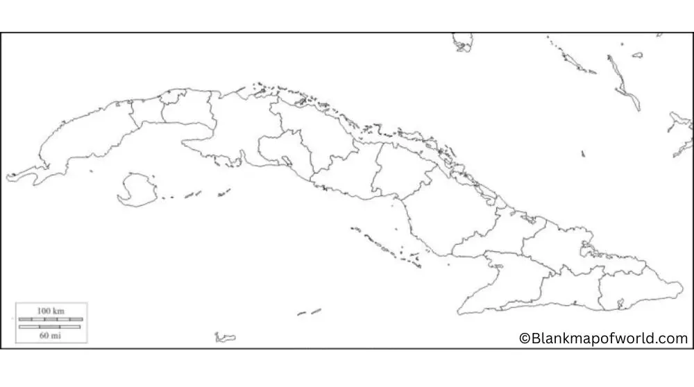 Blank Map of Cuba