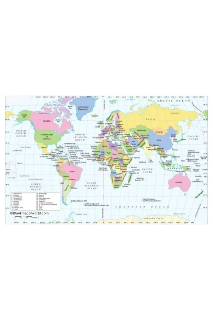 Latitude and Longitude Map   
