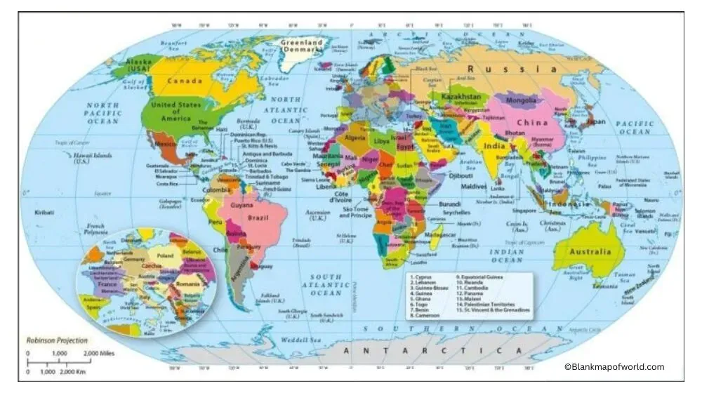 Latitude and Longitude Map   