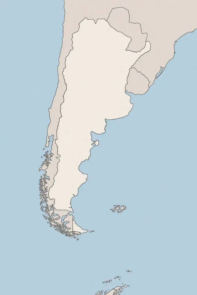 Blank Map of Argentina