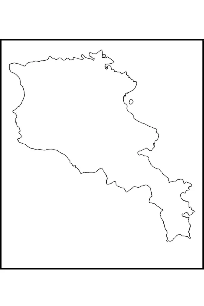 Blank Map of Armenia