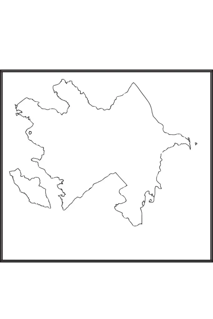 Blank Map of Azerbaijan