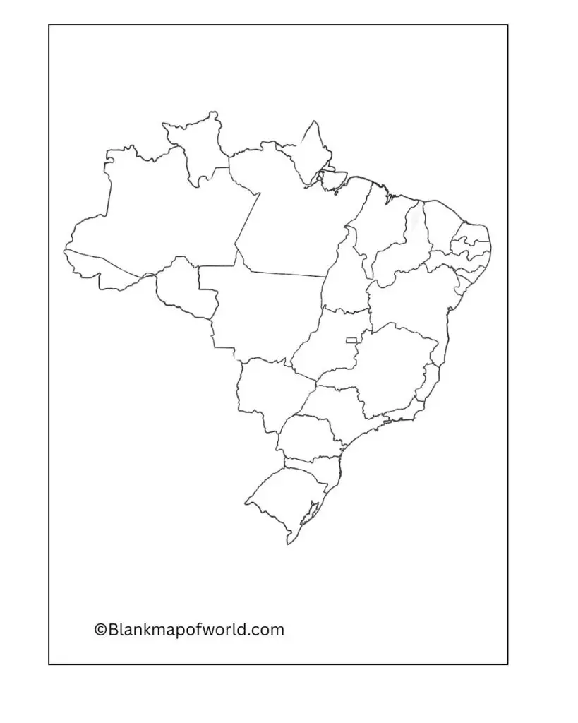 Blank Map of Brazil
