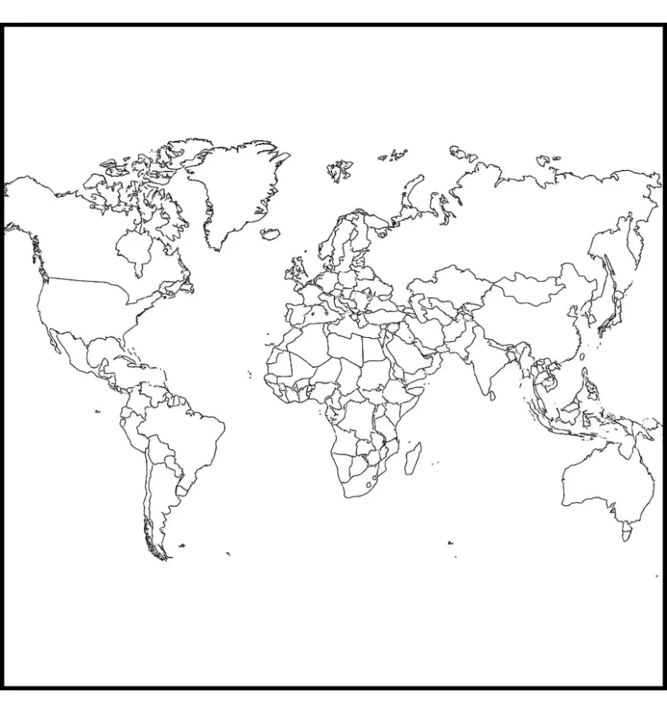 Blank Map of World