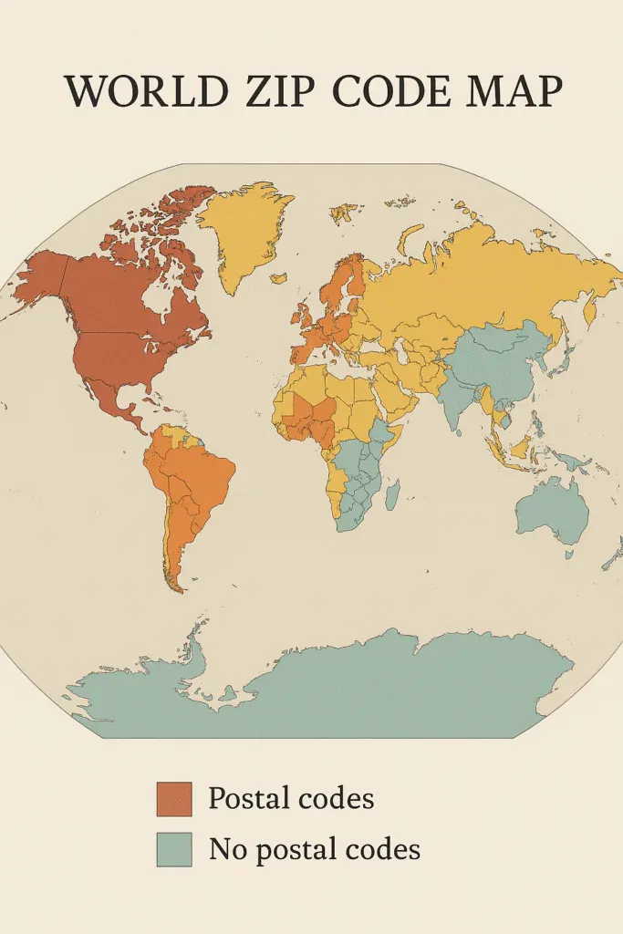 World Zip Code Map