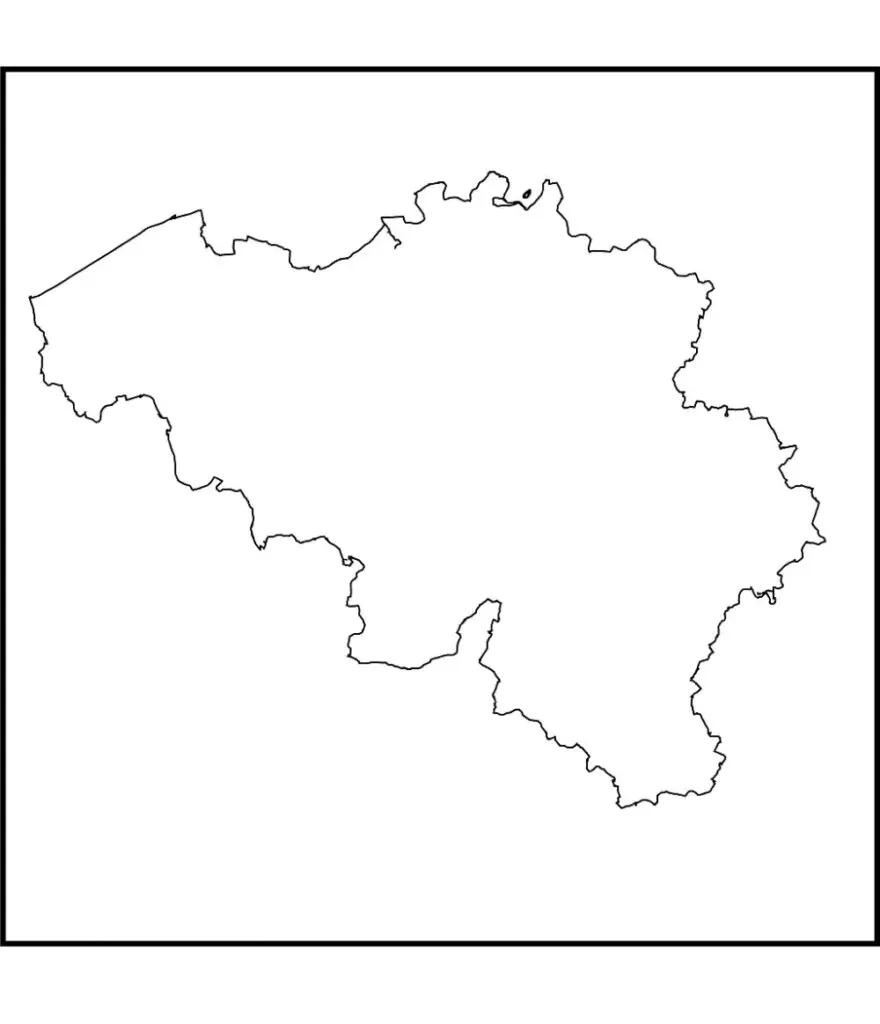 Blank Map of Belgium