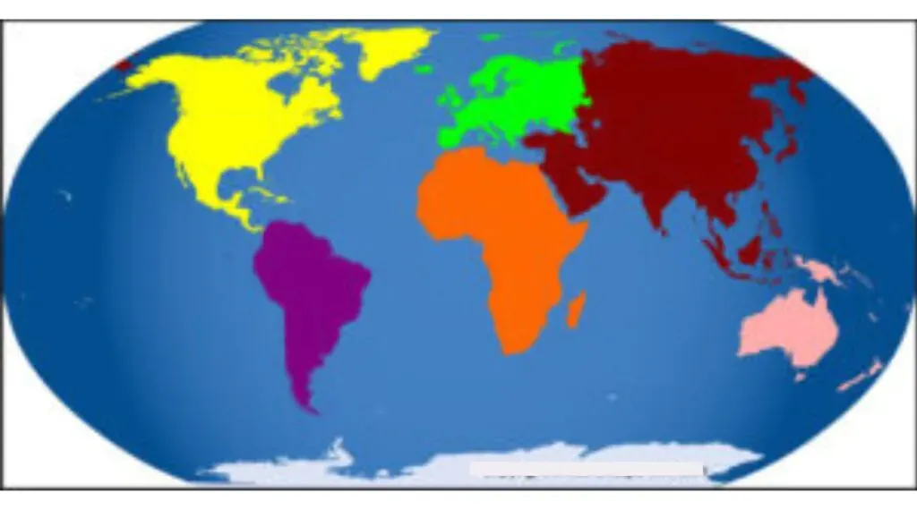 Colored Blank World Map