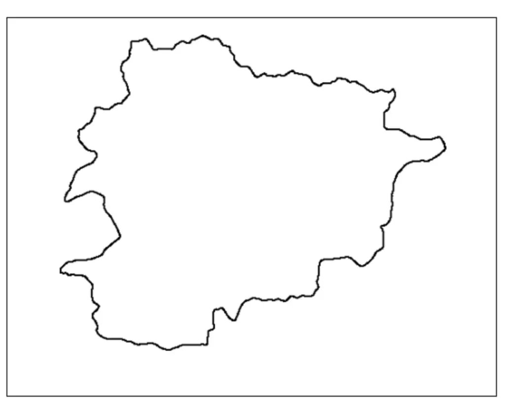 Blank map of Andorra