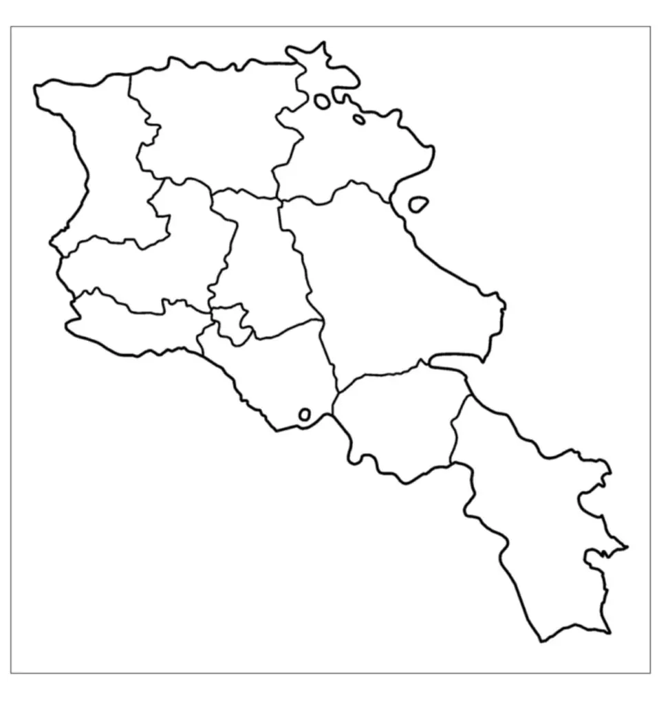 Blank Map of Armenia