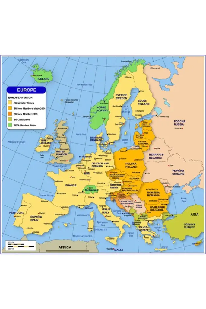Political Map of Europe